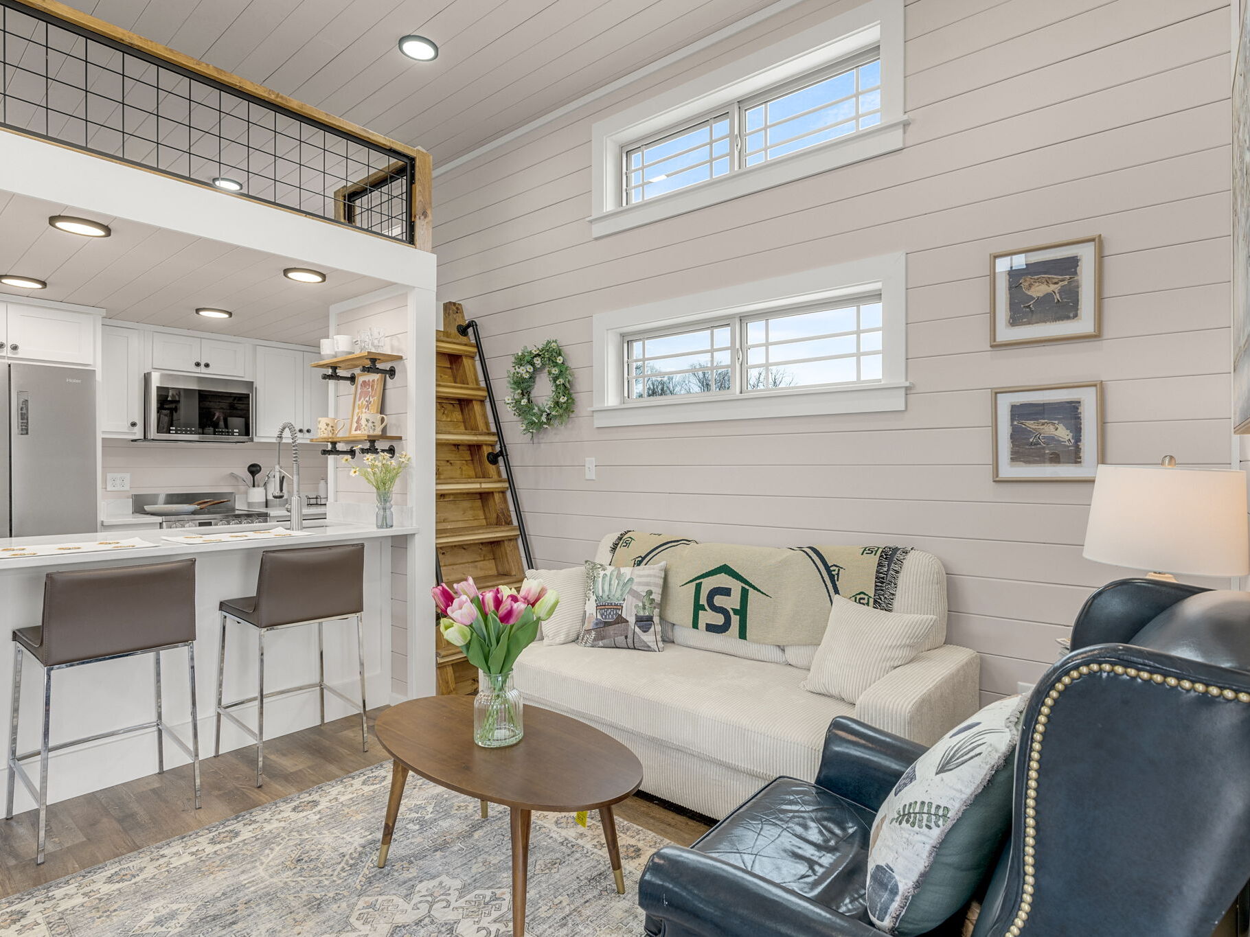 Living Area and Kitchen