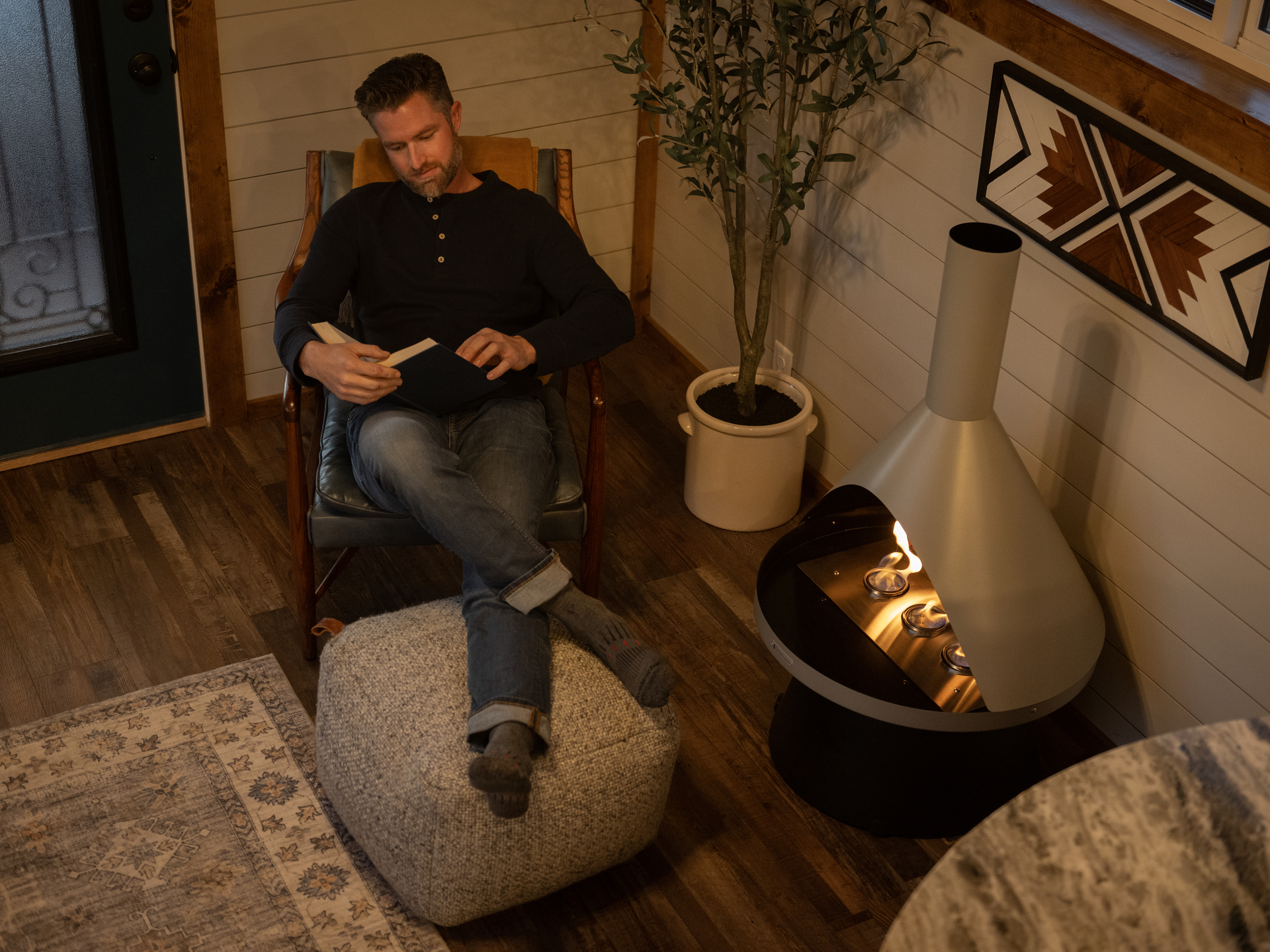 Cozy Indoor Gas Fireplace