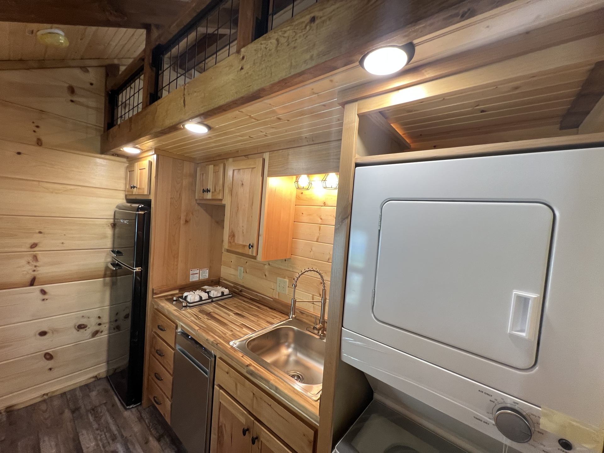 Laundry and stairs to loft